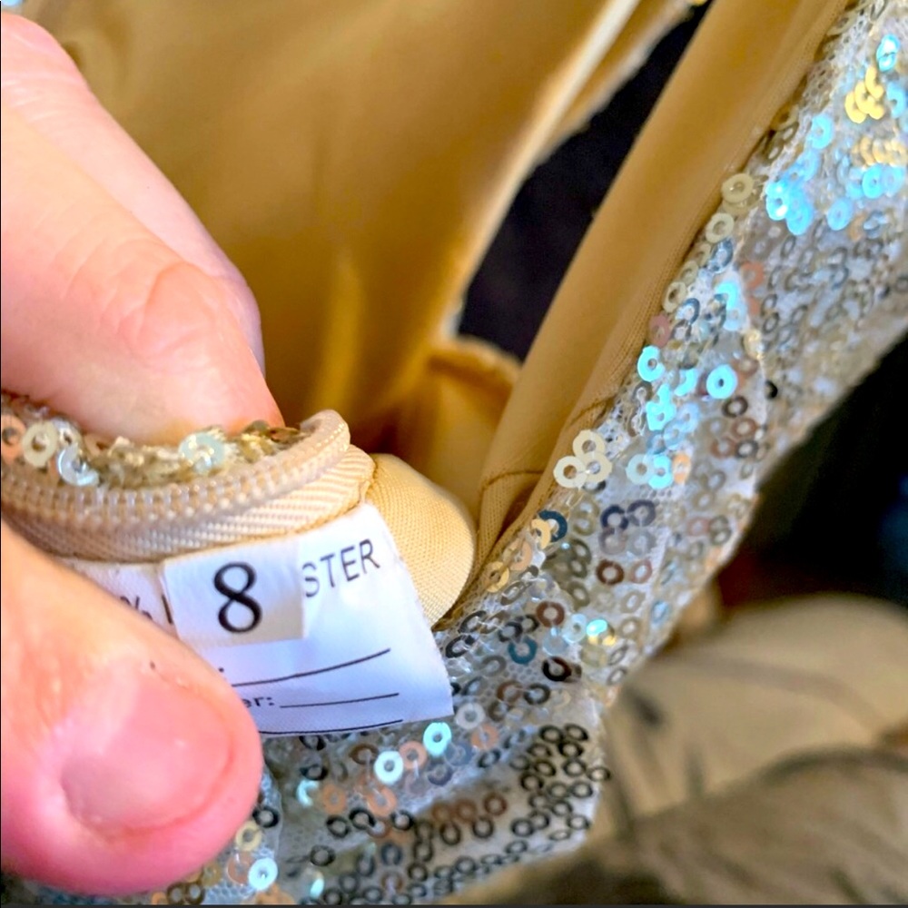 Gold sequin bridesmaids dress